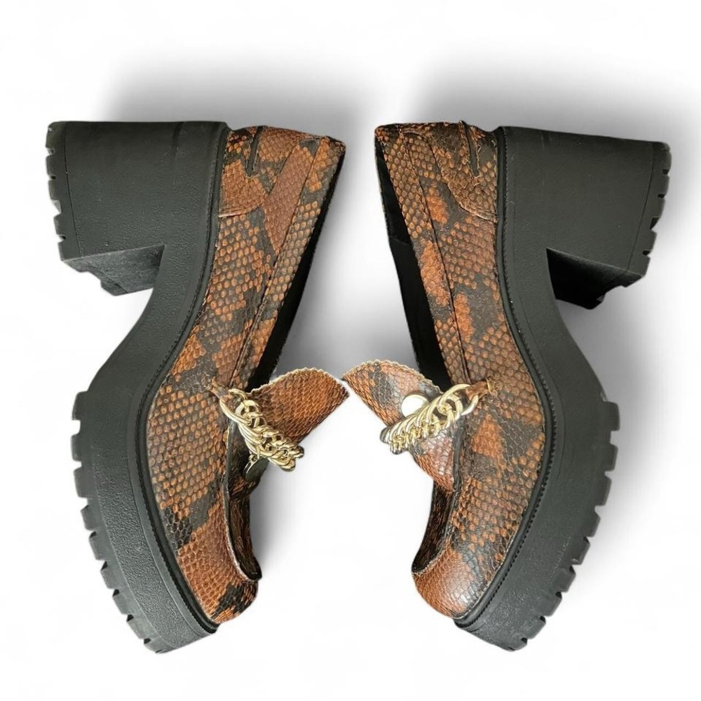 ASOS Design Women’s Chunky Mid-heel Loafers 7 - Picture 4 of 8